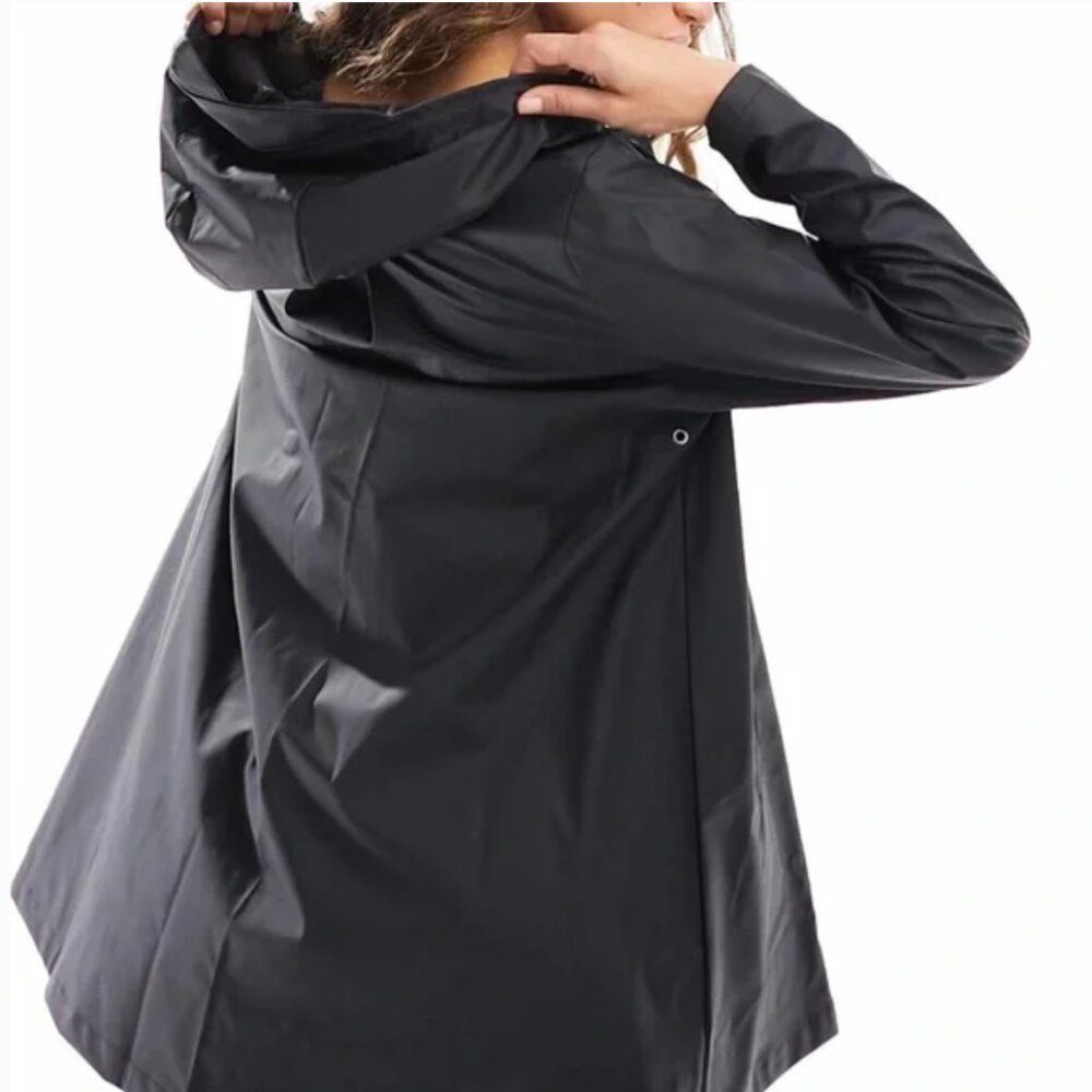 RAINS A-Line Rain Jacket in Black XL - Picture 12 of 16